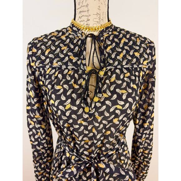 B45 Doen Ivana Midi Dress XS Prairie Boho Cottagecore Romantic Feminine Chic - Picture 7 of 12